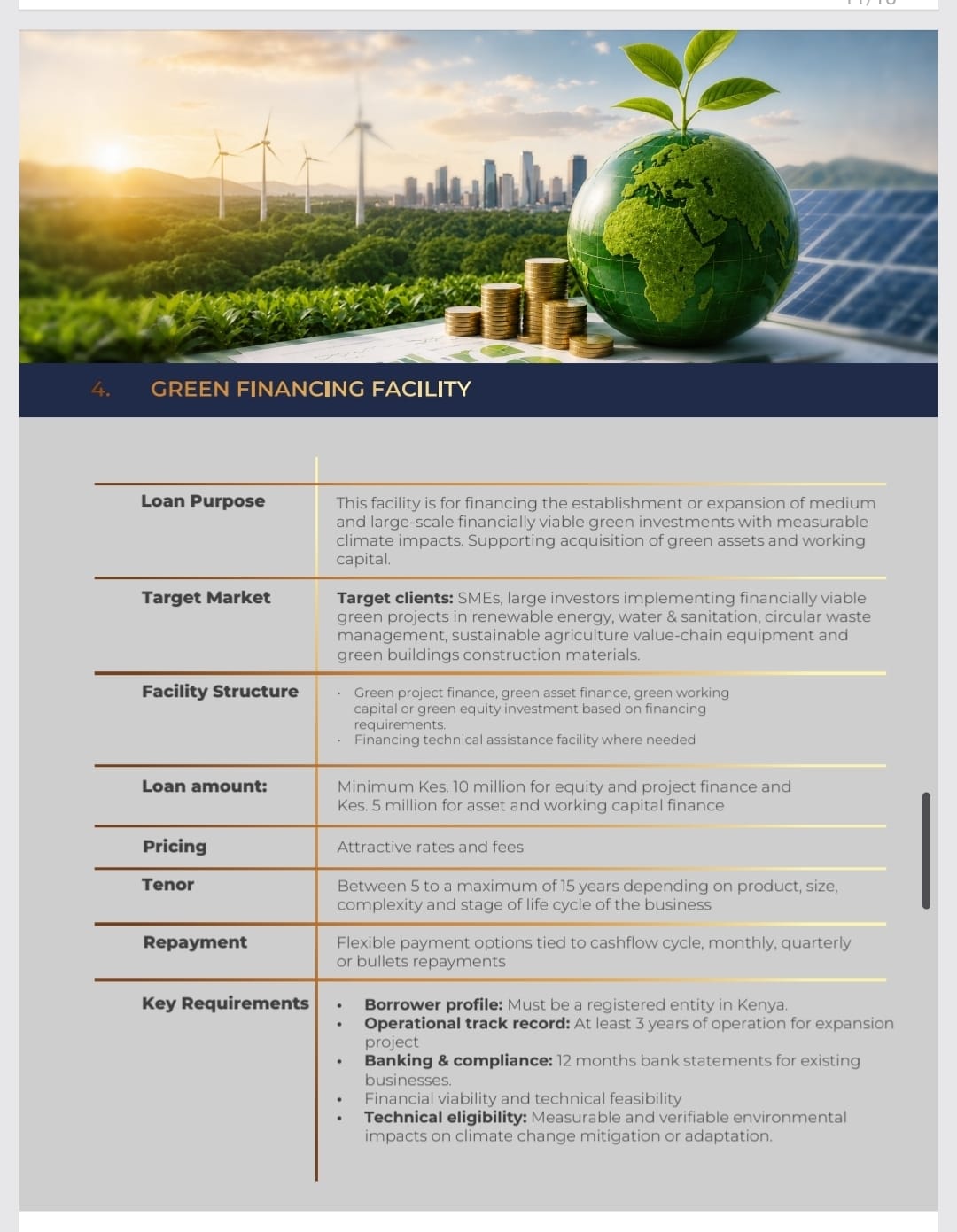 Green Financing Facility